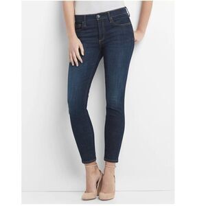 Gap 1969 Jeans True Skinny Ankle Blue Denim Women's 24R